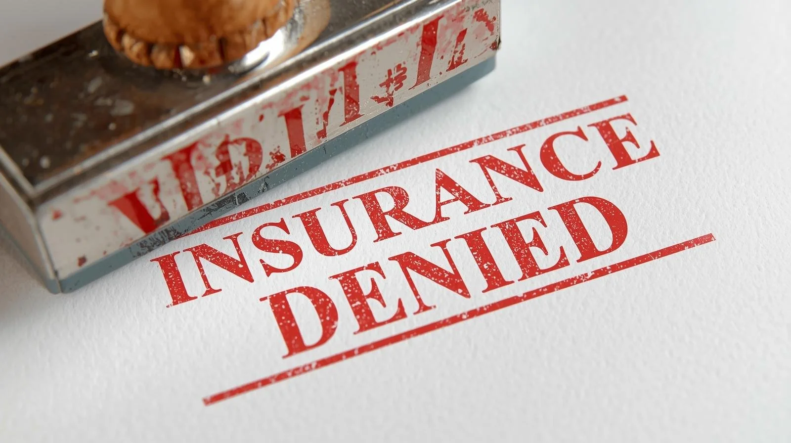 Insurance claim document stamped DENIED